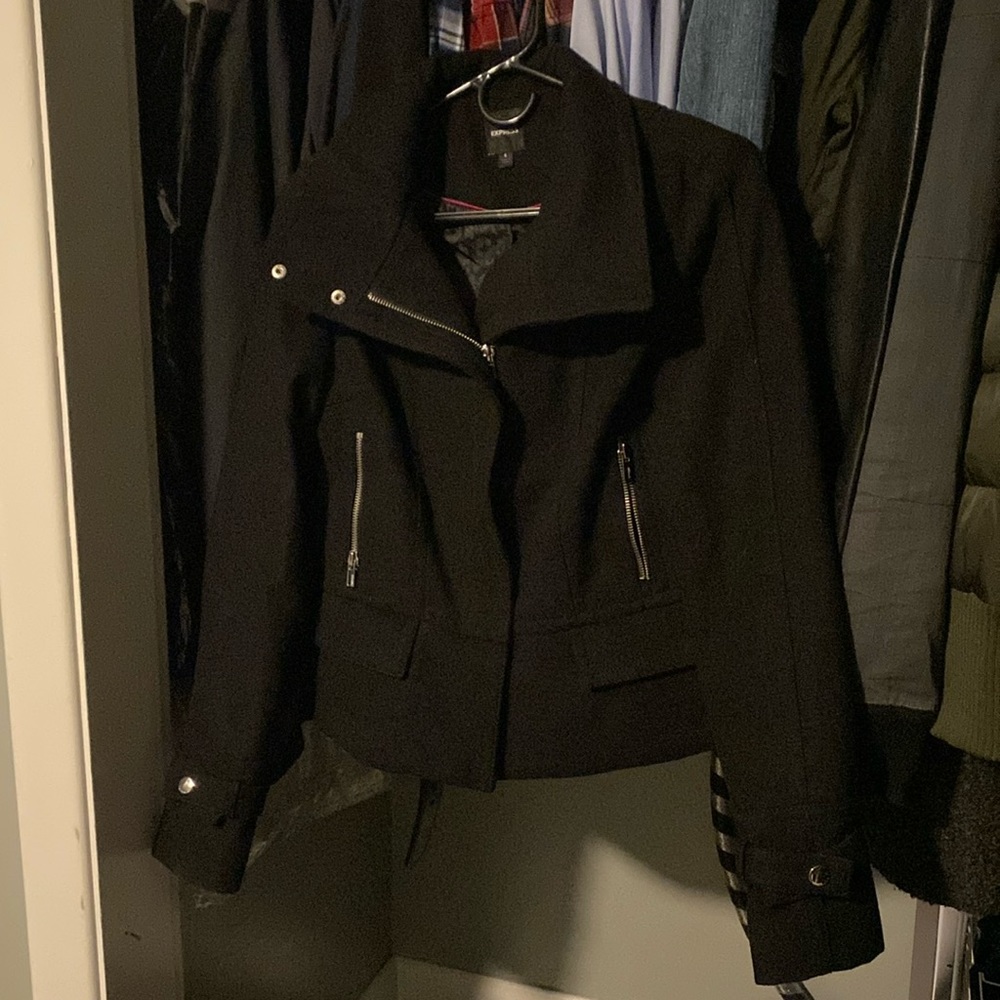 Women’s wool biker style jacket